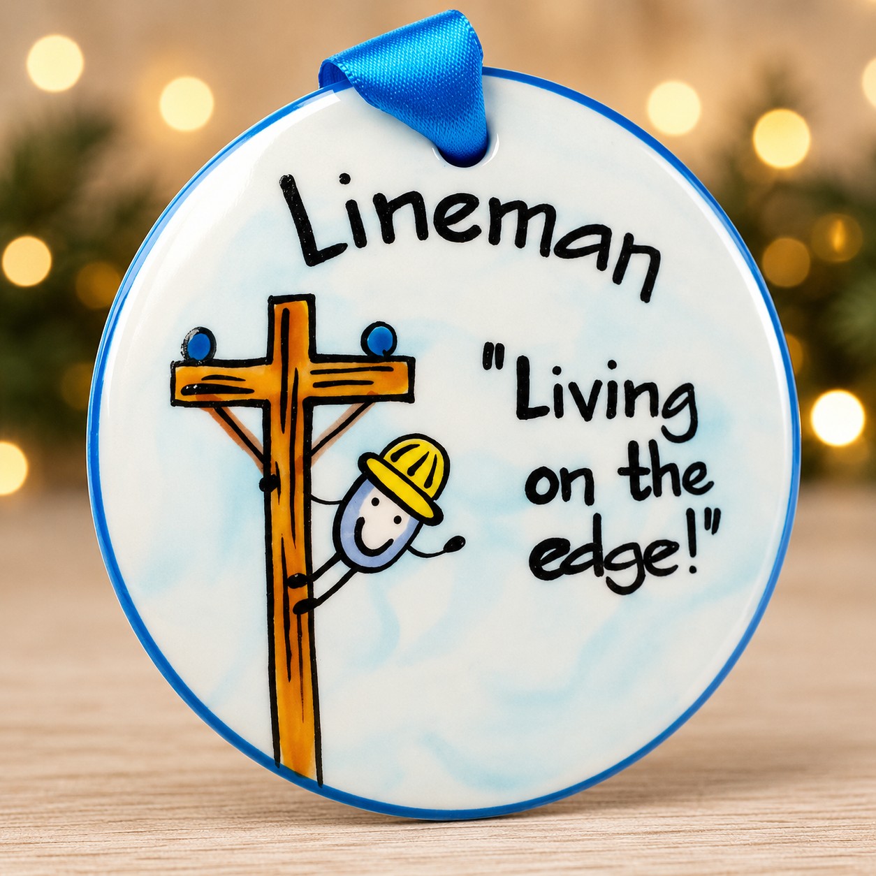 Lineman Falt Ornament